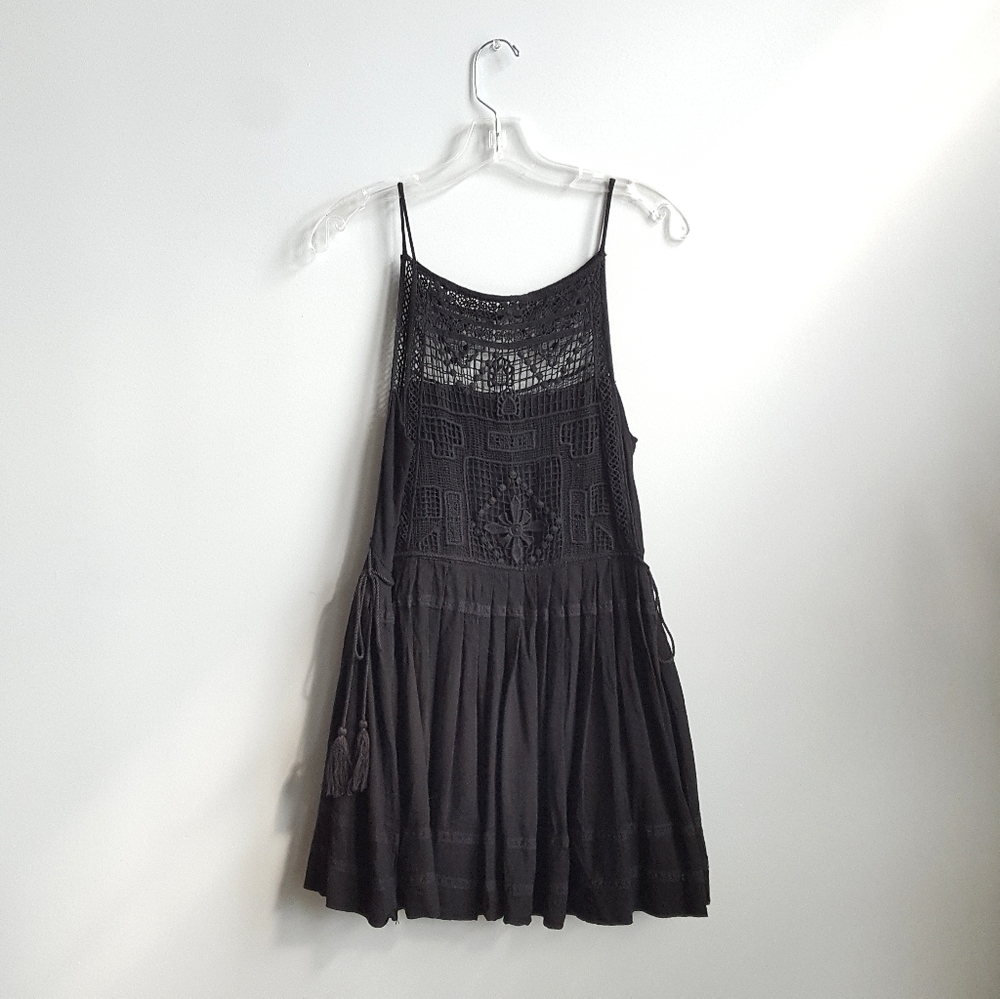Lulus black crochet lace dress